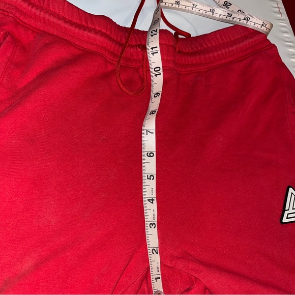 Black Pyramid RED Baggy Sweatpants Black Side Spellout ZIP SIDES Mens Medium Y2K - Picture 5 of 16